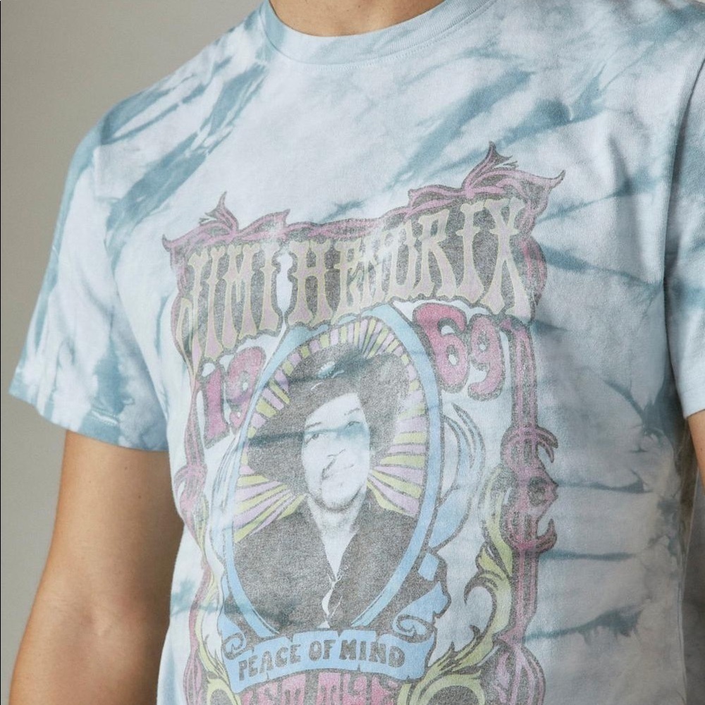 NWT Jimi Gig Poster Tie Dye Graphic Tee Med​​​​​​​​​​​​​​​​​​​​​​​​​​ - Picture 6 of 10